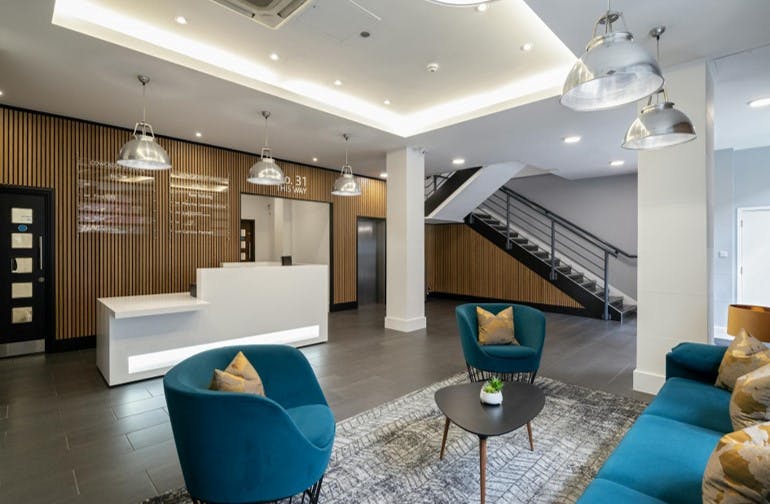 Farringdon office reception area